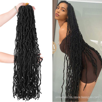 36 Inch Blonde Soft Locs Crochet Braids Hair  Pre Looped Faux Locs Natural Wavy Super Long Goddess Locs Braiding Hair